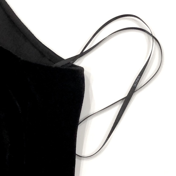 Vince. Silk Blend Black Velvet Cowl Neck Sleeveless Blouse - Picture 6 of 8